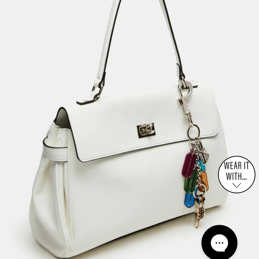 NWT CHARM NOT INCLUDED Steve MADDEN ALFEE BAG (White)